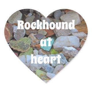 Rockhound at Heart Colorful Rock Collector Heart Sticker