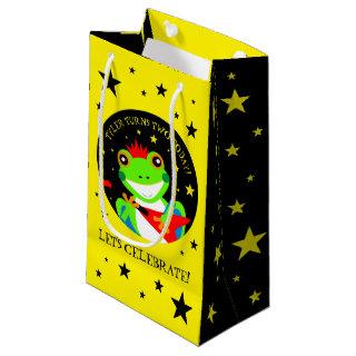 Rockin' Birthday Tree Frog with Red Guitar Small Gift Bag