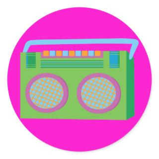 Rockin' Stereo Classic Round Sticker