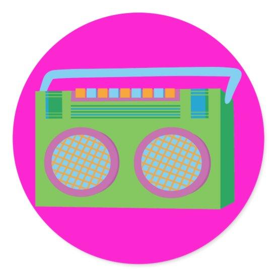 Rockin' Stereo Classic Round Sticker