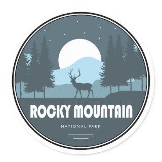 Rocky Mountain National Park Deer Classic Round Sticker
