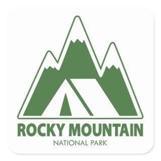 Rocky Mountain National Park Mountains Camping Square Sticker