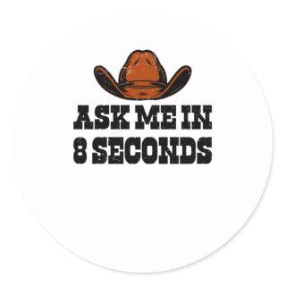 Rodeo Western Cowboy Wild West Bull Classic Round Sticker