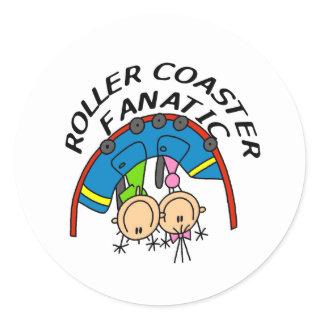 Roller Coaster Fanatic Classic Round Sticker