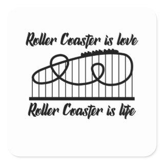 roller coaster is love square sticker