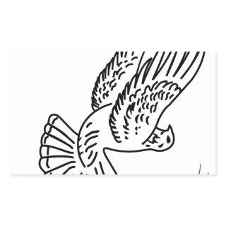 Roller Pigeon in Action Rectangular Sticker