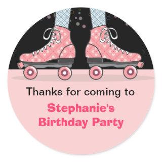 Roller Skate Birthday Party Thank You Sticker