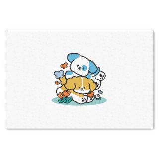 Rolling Into May Like Happy Pups – Cute Spring Dog Tissue Paper