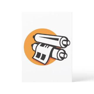 Rolls Of Paper Icon Invitation