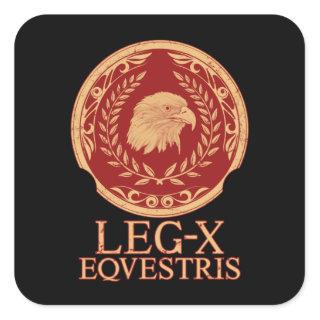 Roman Eagle Legio X Emblem Square Sticker