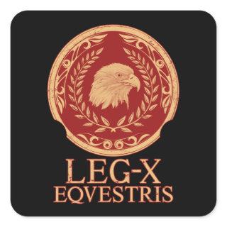 Roman Eagle Legio X Emblem Square Sticker