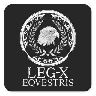 Roman Eagle Legio X Emblem Square Sticker