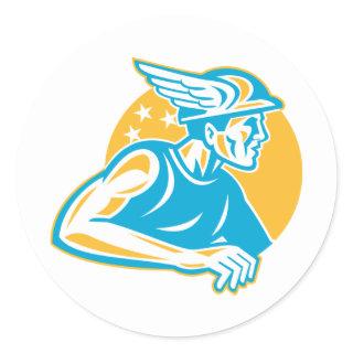 Roman God Mercury Hermes Classic Round Sticker