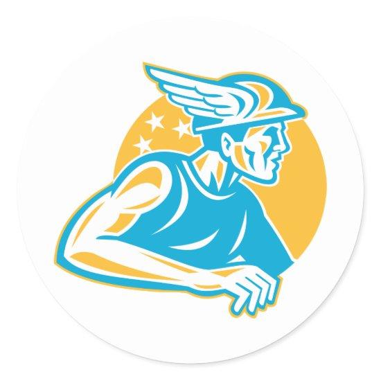 Roman God Mercury Hermes Classic Round Sticker