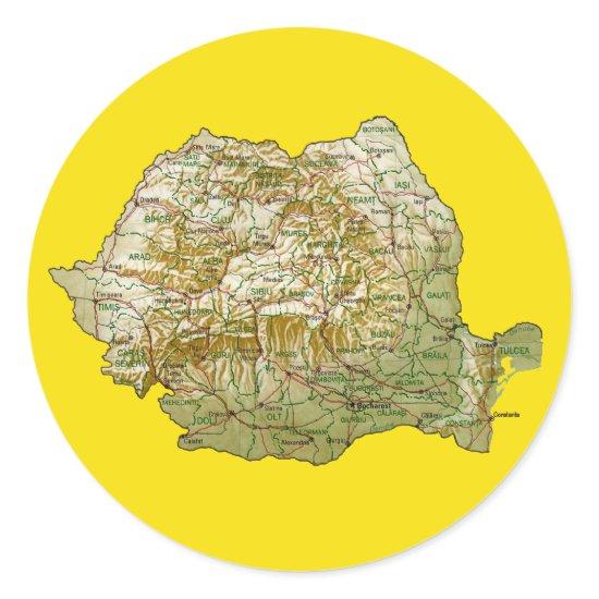 Romania Map Sticker