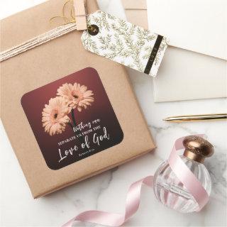 Romans 8 39 Love of God Christian Bible Verse  Square Sticker