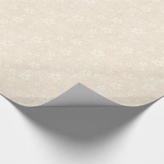 Romantic Cream Flowers Pattern