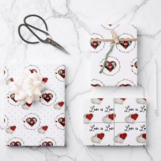 Romantic Gold & Red Heart, The L in LGBTQ  Wrappin  Sheets
