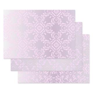 Romantic Luxury Stylish Light Pink Damask Patterns  Sheets