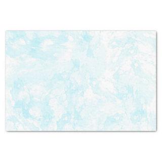 Romantic Pale Smudged Turquoise Blue Watercolor Tissue Paper