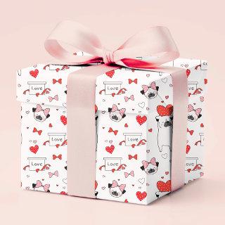 Romantic Red Heart Pug Love | Valentine's Day