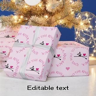 Romantic rower custom text pink