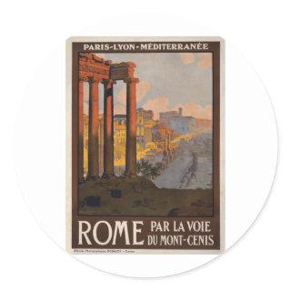 Rome through the Mont-Cenis Classic Round Sticker