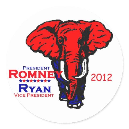 Romney Ryan Classic Round Sticker