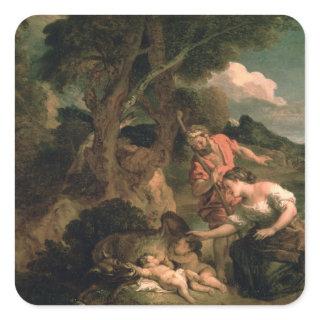 Romulus and Remus Square Sticker