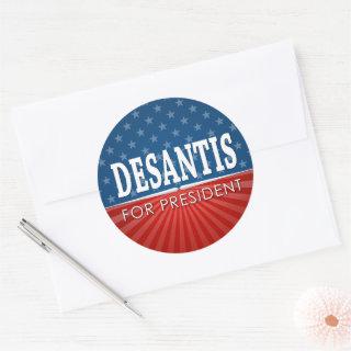 Ron DeSantis 2024 - stars and stripes design Classic Round Sticker