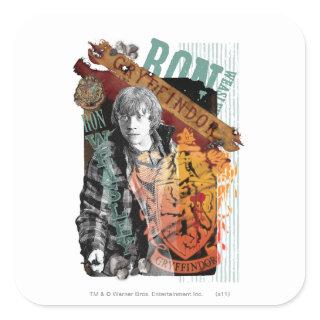 Ron Weasley Collage 1 Square Sticker