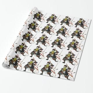 Ronin Samurai Deflecting Arrows Japanese Japan Art