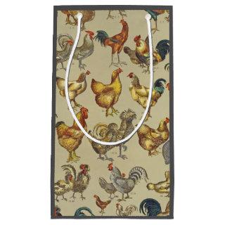Rooster Chicken Farm Country Animal Small Gift Bag