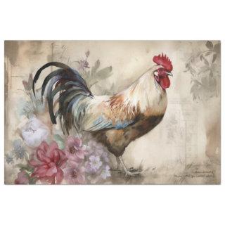 Rooster four tissue paper
