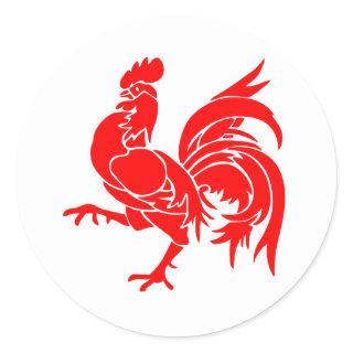 Rooster of Wallonia. Classic Round Sticker
