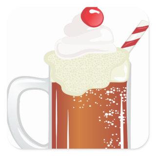 Root Beer Float Square Sticker