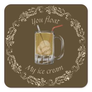 Root beer float sticker