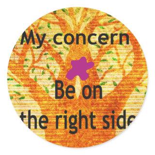 Rooted in Righteousness Baobab Vintage Perspective Classic Round Sticker