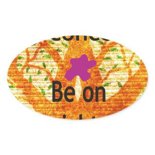 Rooted in Righteousness Baobab Vintage Perspective Oval Sticker