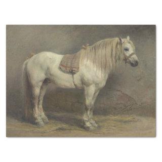 Rosa Bonheur | Grey Horse in Stable Tissue Paper