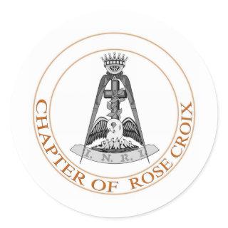 Rose Croix  Symbol Classic Round Sticker