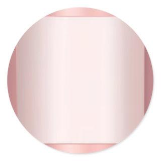 Rose Gold Blank Template Add Your Text Modern Classic Round Sticker