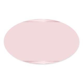 Rose Gold Blank Template Trendy Elegant Modern Oval Sticker