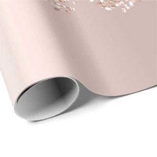 Rose Gold Blush Spark Powder Drips Glitter Sand