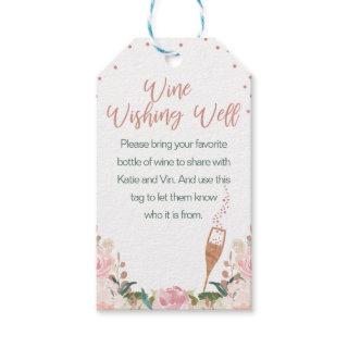 Rose Gold Brunch Bubbly Bridal Wine Wishing Well Gift Tags