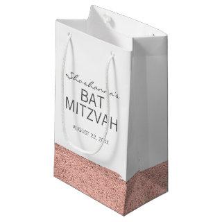 Rose Gold Brushstroke Bat Mitzvah Gift Bag