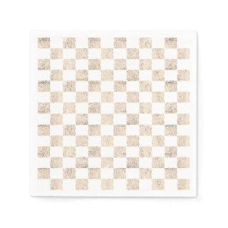 Rose gold checker board pattern napkin bands