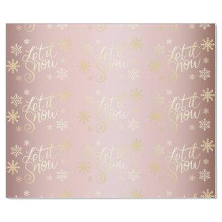 Rose Gold Christmas Let It Snow & Snowflakes