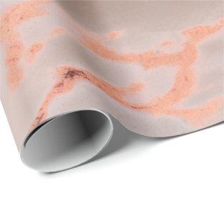 Rose Gold Copper Minimal Marble Abstract Metal