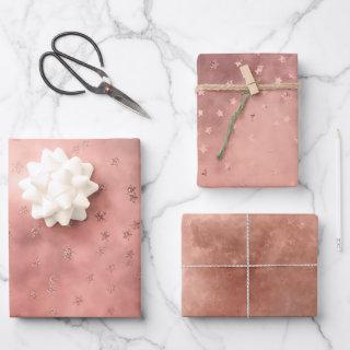 Rose Gold Dark Starry Cloud  Sheets